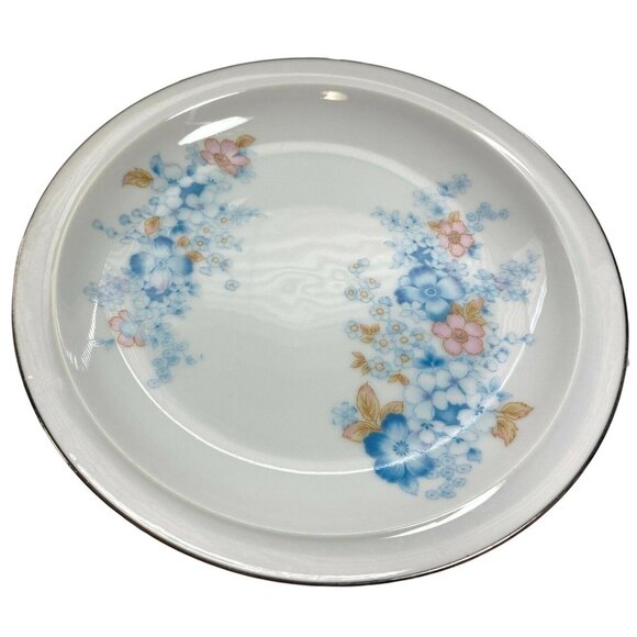 Fanci Florals Blue Morn Bread Plates Lot of 4 Dessert Salad Porcelain Japan - Picture 2 of 10
